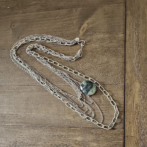 Elegant Silver-Tone Chain Necklace by Gemma Redux - Picture 1 of 6